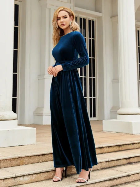 Robe Longue Velours pour Femme : Élégance et Confort Réunis pour Toutes les Occasions