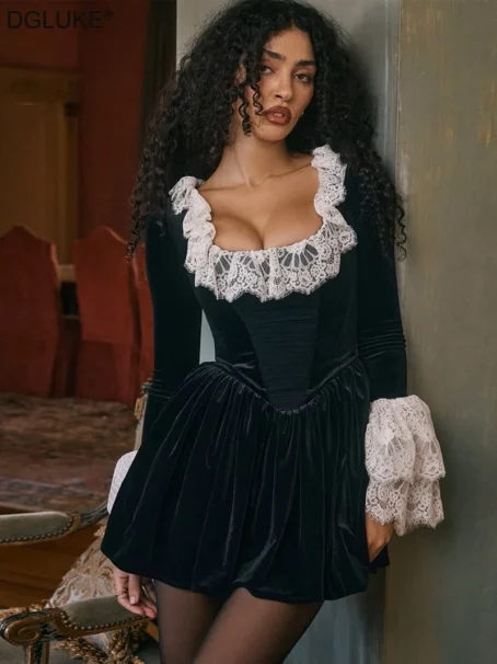 Robe Velours Dentelle : Élégance Vintage et Confort Moderne