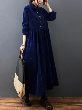 Robe Velours Côtelé