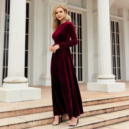Robe Longue Velours pour Femme : Élégance et Confort Réunis pour Toutes les Occasions
