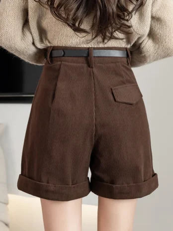 Short Velours Côtelé Femme