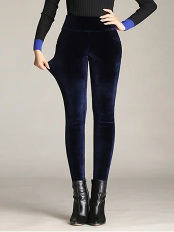 Pantalon Velours Slim Femme