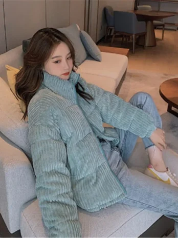 Doudoune Velours Côtelé Femme