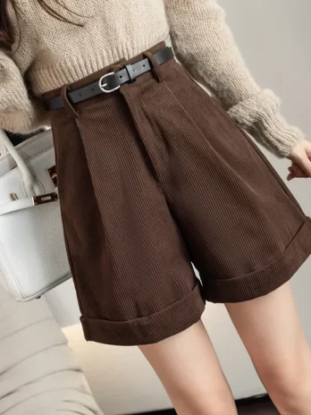 Short Velours Côtelé Femme