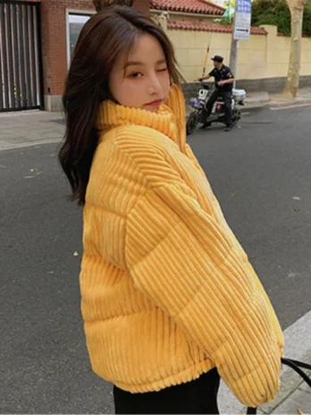 Doudoune Velours Côtelé Femme