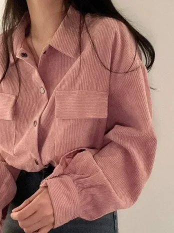 Veste Velours Rose Femme