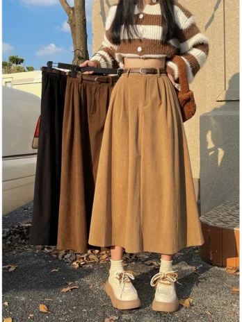 Jupe Longue Velours Côtelé