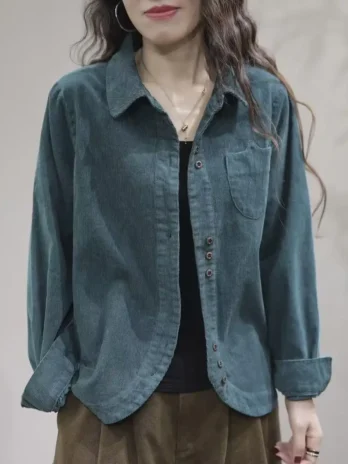 Surchemise Velours Côtelé Femme