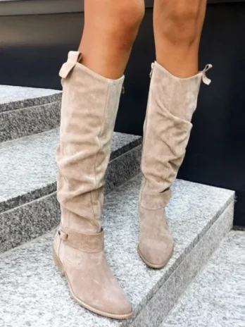 Bottes Velours Femme