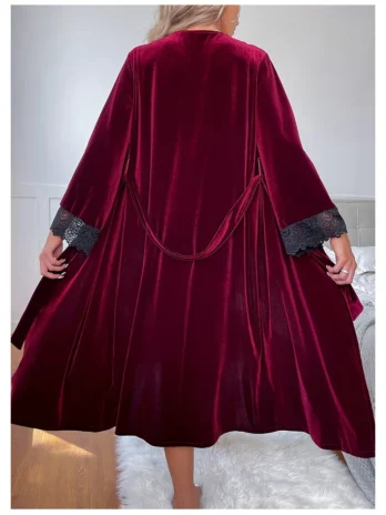 Robe de Chambre Femme Velours Luxe