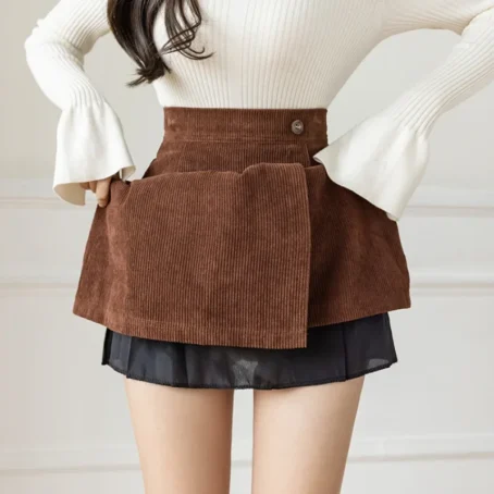 Une jupe velours côtelé femme qui sublime votre silhouette avec élégance et confort au quotidien