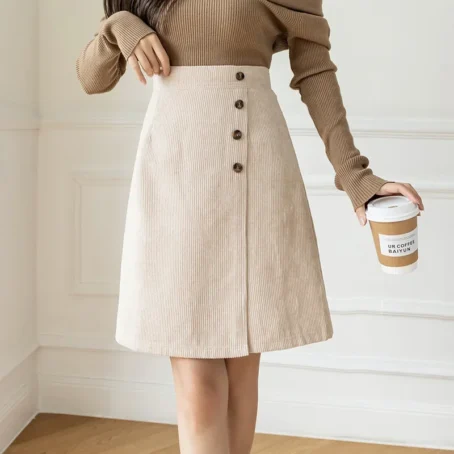 Une jupe velours côtelé femme qui sublime votre silhouette avec élégance et confort au quotidien