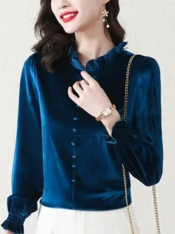Chemisier Femme Velours