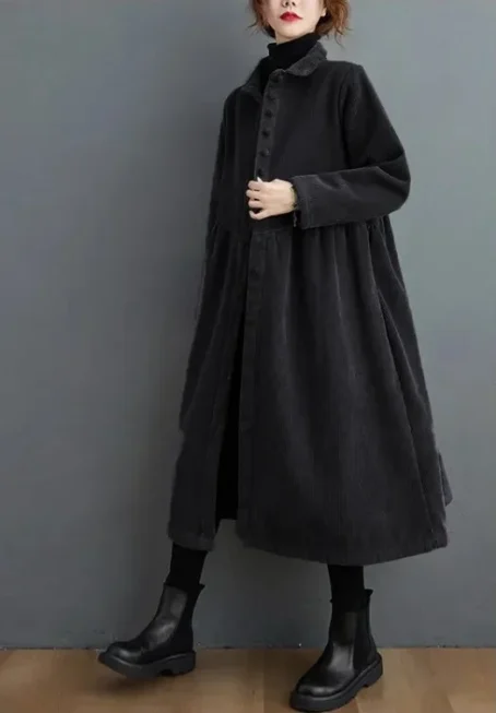 Un manteau long velours côtelé femme, chic et ultra confortable pour un style élégant en toute saison