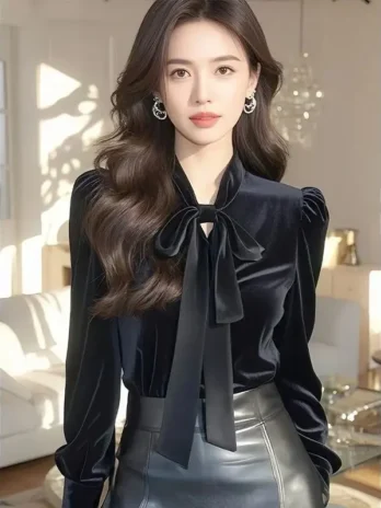 Blouse Velours Femme