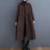 Un manteau long velours côtelé femme, chic et ultra confortable pour un style élégant en toute saison