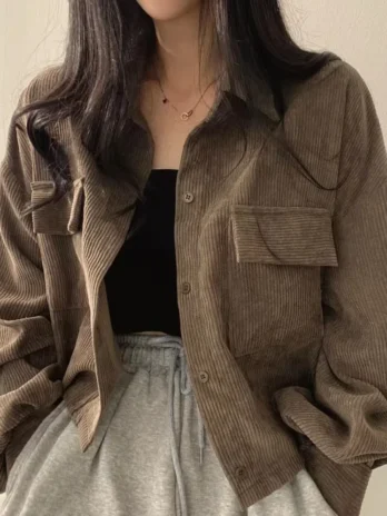 Veste Velours Côtelé Femme