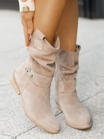 Bottines Velours Femme