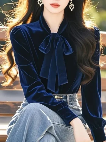 Blouse Velours Femme