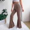 Un pantalon velours camel femme qui sublime votre silhouette avec confort et style !