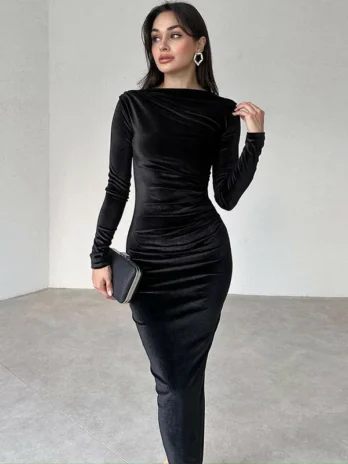 Robe Velours Noir