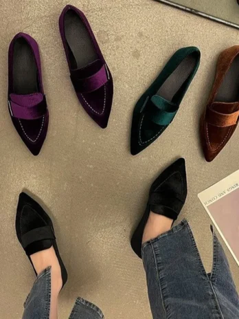 Mocassins Velours Femme